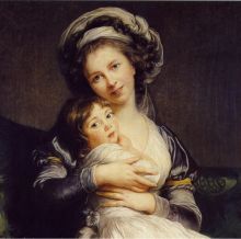 Self-Portrait in a Turban with Her Child
